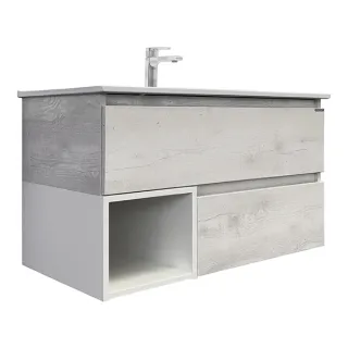 Тумба с раковиной Comforty Турин 00-00014644 90 см дуб белый